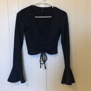 Midnight blue long sleeve top